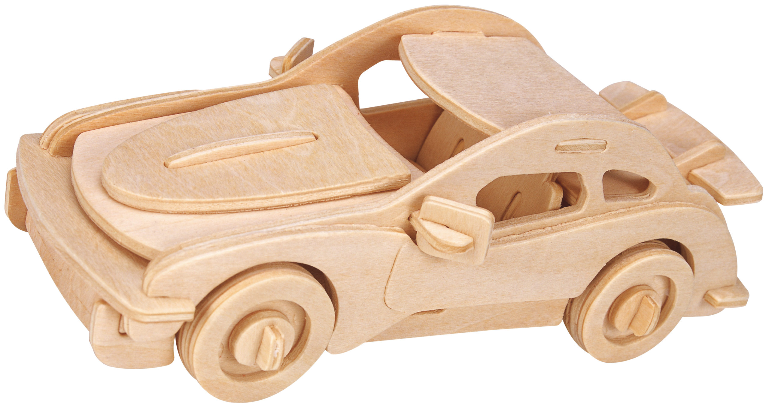 Klassischer Sportwagen 3D-Puzzle aus Holz Auto zum Selberbauen 